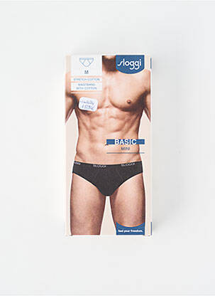 Slip elastique à la taille noir SLOGGI homme