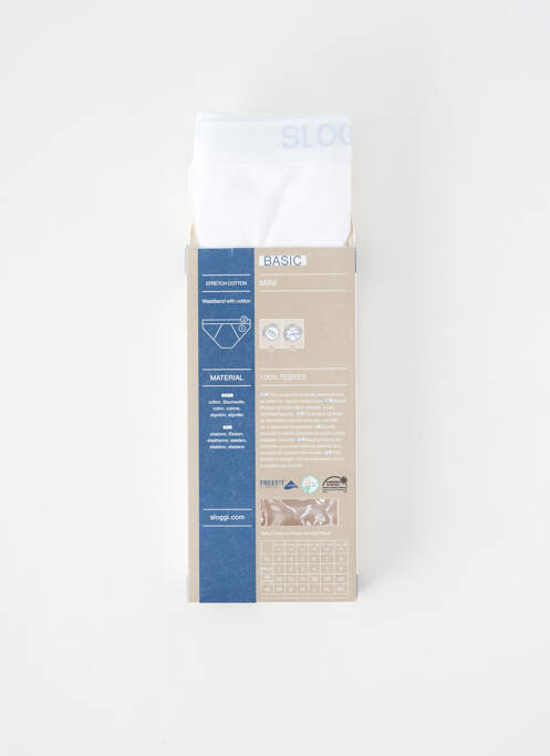 Slip elastique à la taille blanc SLOGGI homme