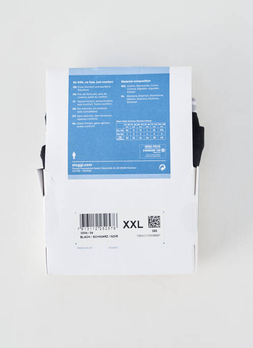 Boxer stretch noir SLOGGI homme