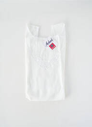 Top/caraco stretch blanc ACHEL femme