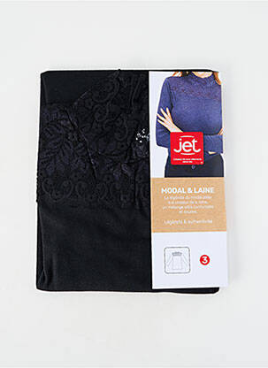 Top/caraco tissage dentelle noir JET femme