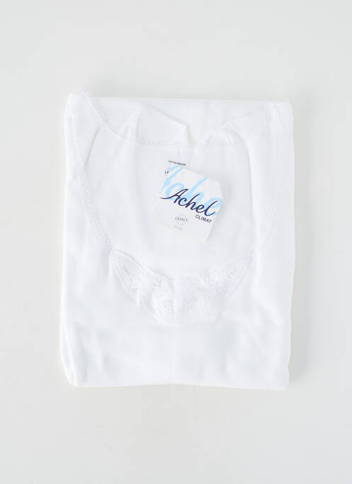 Top/caraco stretch blanc ACHEL femme