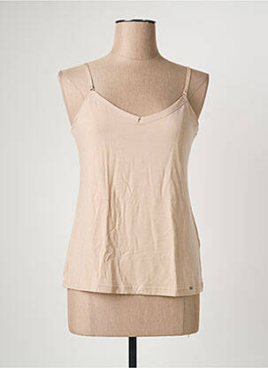 Top/caraco tissage jersey beige AVET femme