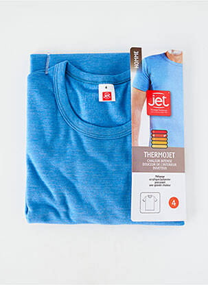 T-shirt stretch manches courtes bleu JET homme