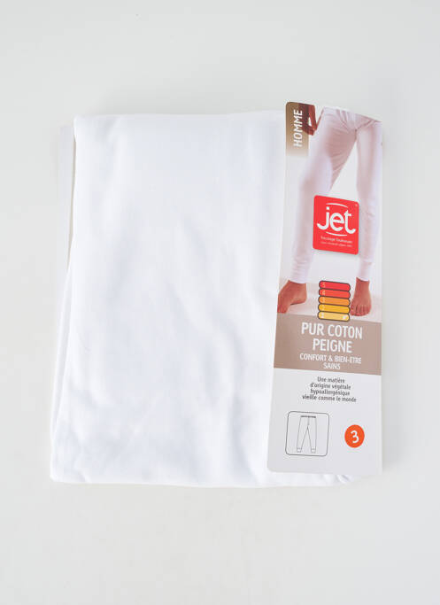 Legging tissage jersey taille normale blanc JET homme