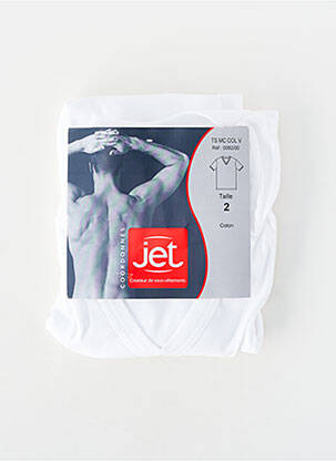 T-shirt stretch manches courtes blanc JET homme