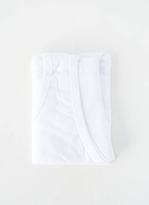 Débardeur coupe droite sans manche blanc JET homme