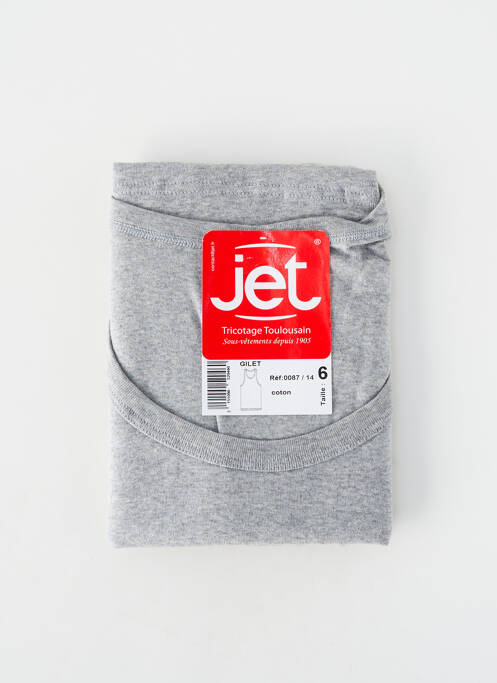 Débardeur coupe droite sans manche gris JET homme