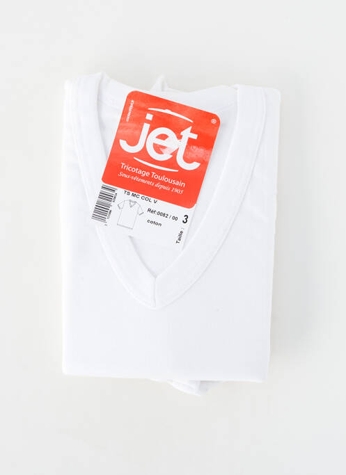 T-shirt coupe ajustée manches courtes blanc JET homme