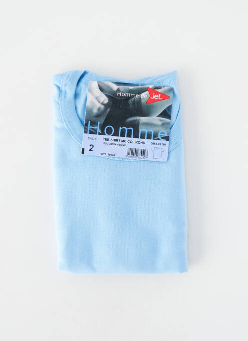 T-shirt stretch manches courtes bleu JET homme