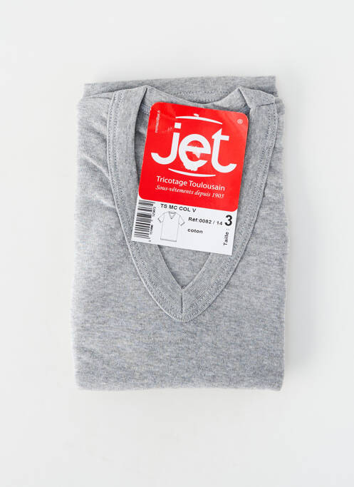 T-shirt coupe ajustée manches courtes gris JET homme
