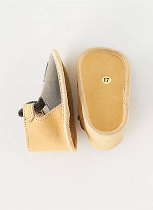 Chaussons/pantoufles semelle extérieure cuir bout rond gris CHAUSS'COEUR garçon