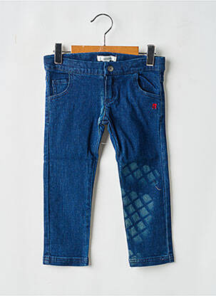 Jeans coupe slim tissage brut taille ajustable bleu MARESE fille