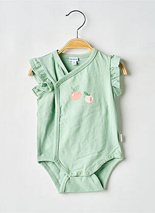 Body lingerie stretch vert P'TIT BISOU fille