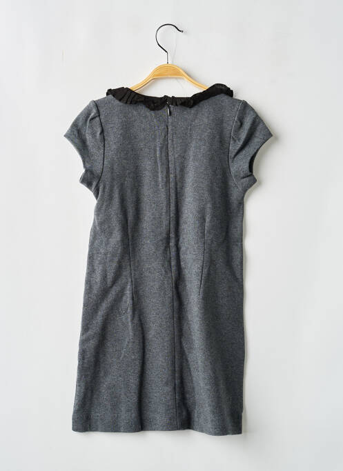 Robe mi-longue fermeture zippée au dos manches courtes gris MARESE fille