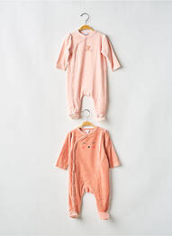 Pyjama fermeture pressionnée à l'entrejambe rose P'TIT BISOU fille