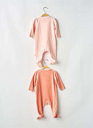 Pyjama fermeture pressionnée à l'entrejambe rose P'TIT BISOU fille