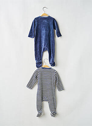 Pyjama fermeture pressionnée à l'entrejambe bleu P'TIT BISOU garcon