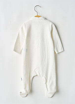 Pyjama fermeture pressionnée à l'entrejambe blanc P'TIT BISOU garcon