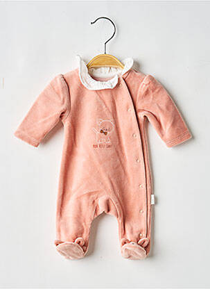 Pyjama fermeture pressionnée rose P'TIT BISOU fille