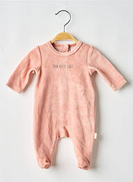 Pyjama fermeture pressionnée orange P'TIT BISOU fille