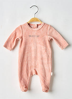 Pyjama fermeture pressionnée orange P'TIT BISOU fille
