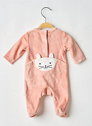 Pyjama fermeture pressionnée orange P'TIT BISOU fille