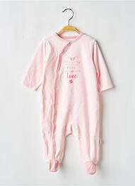 Pyjama fermeture pressionnée rose P'TIT BISOU fille