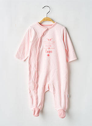 Pyjama fermeture pressionnée rose P'TIT BISOU fille