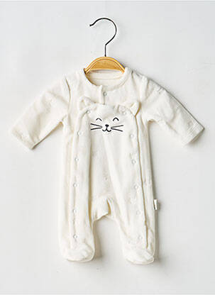 Pyjama fermeture pressionnée beige P'TIT BISOU garcon