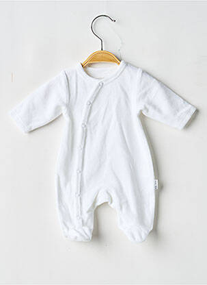 Pyjama fermeture pressionnée blanc P'TIT BISOU fille
