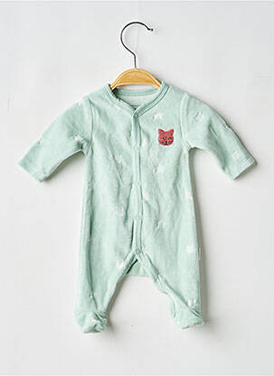 Pyjama fermeture pressionnée à l'entrejambe vert P'TIT BISOU garcon