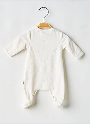 Pyjama fermeture pressionnée à l'entrejambe blanc P'TIT BISOU garcon