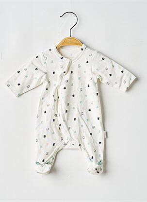 Pyjama fermeture pressionnée à l'entrejambe beige P'TIT BISOU garcon