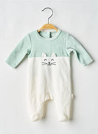 Pyjama fermeture pressionnée vert P'TIT BISOU garcon