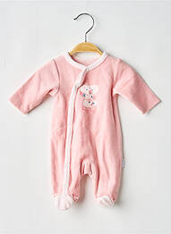 Pyjama fermeture pressionnée rose P'TIT BISOU fille