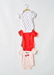 Body lingerie imprimé fantaisie rouge P'TIT BISOU fille