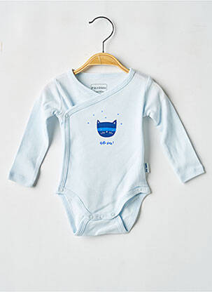 Body lingerie sérigraphie bleu P'TIT BISOU garcon