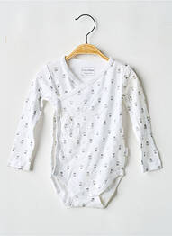 Body lingerie imprimé fantaisie blanc P'TIT BISOU garcon