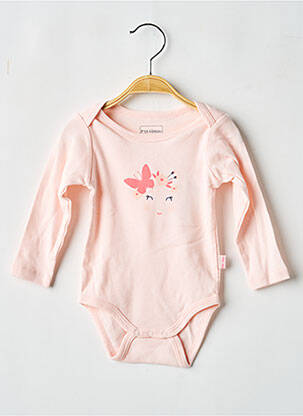 Body lingerie sérigraphie rose P'TIT BISOU fille