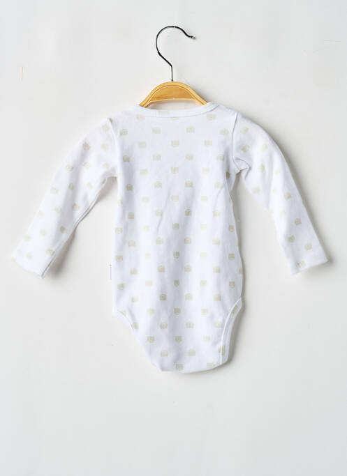 Body lingerie fermeture pressionnée blanc P'TIT BISOU fille