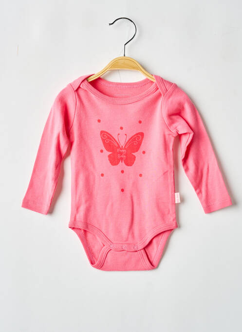 Body lingerie fermeture pressionnée rose P'TIT BISOU fille