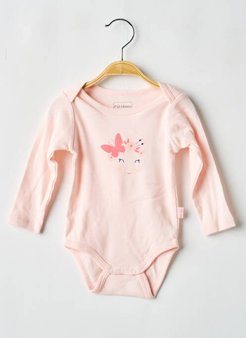 Body lingerie sérigraphie rose P'TIT BISOU fille