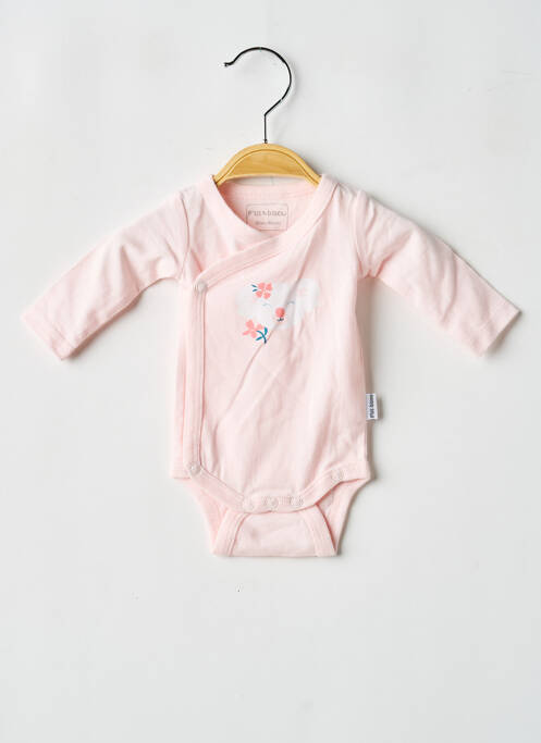 Body lingerie sérigraphie rose P'TIT BISOU fille