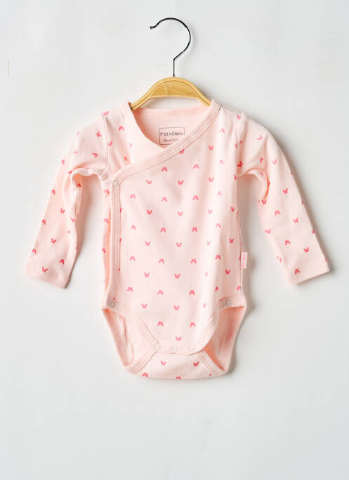 Body lingerie fermeture pressionnée rose P'TIT BISOU fille