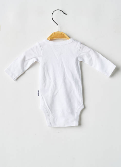 Body lingerie fermeture pressionnée blanc P'TIT BISOU garcon