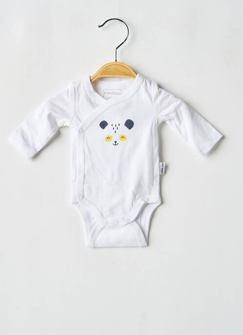Body lingerie sérigraphie blanc P'TIT BISOU garcon