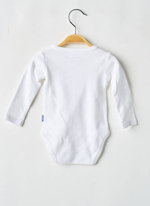 Body lingerie fermeture pressionnée blanc P'TIT BISOU garcon