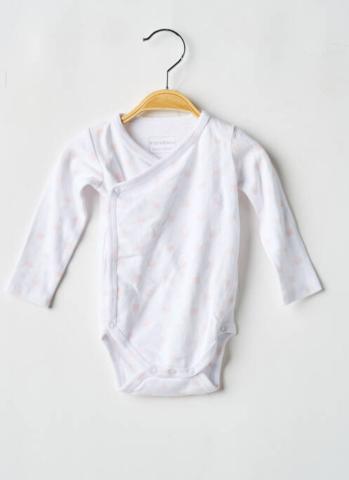 Body lingerie imprimé fantaisie blanc P'TIT BISOU garcon