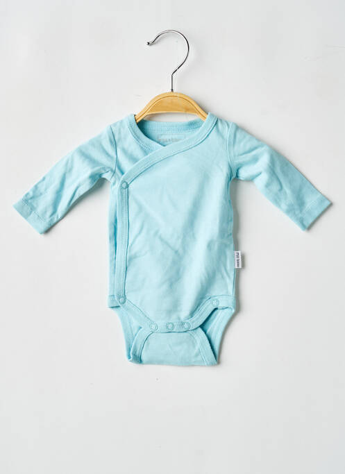 Body lingerie fermeture pressionnée bleu P'TIT BISOU garcon